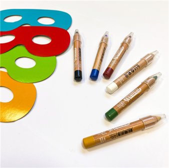 Namaki kindermake-up  -  potloden schmink - Rainbow - 6 kleuren biologisch gecertificeerd