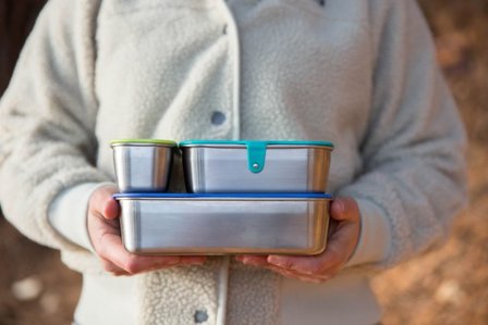 Klean Kanteen RVS lunchbox lek vrij  - set van 3 boxen