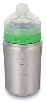 Klean Kanteen babyfles met medium drinkstroom - 266 ml (vanaf 6 mnd)