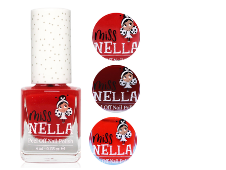 Miss Nella peel off kinder nagellak - rood/ oranje tinten