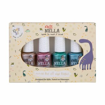 Miss Nella nagellak - doosje met 4 kleuren - vegan