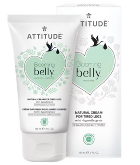 Attitude - Blooming Belly Natural Cream voor vermoeide benen - Mint - vegan