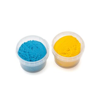 Neogruen natuurlijke klei - set van 2 potjes - geel en blauw - vegan 