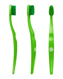 Biobrush tandenborstel groen kind  zacht- biologisch afbreekbaar - 1 stuk