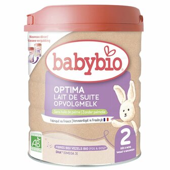 Babybio Optima 2 opvolgmelk 6-12 maanden bio - 800 gram