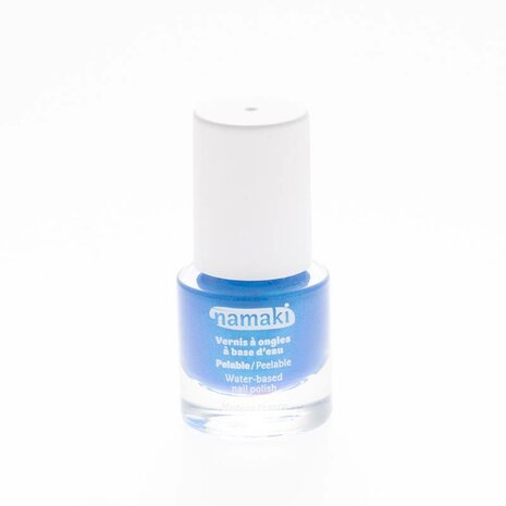 Namaki, doosje met drie afpelbare nagellakjes - Caribbean, Electric blue, Glitter Purple. - vegan