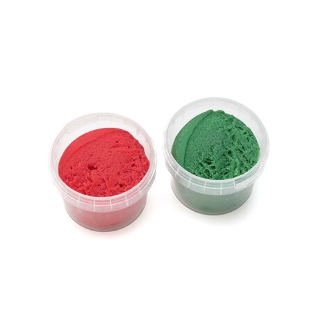Neogruen natuurlijke klei - set van 2 potjes - rood en groen - vegan